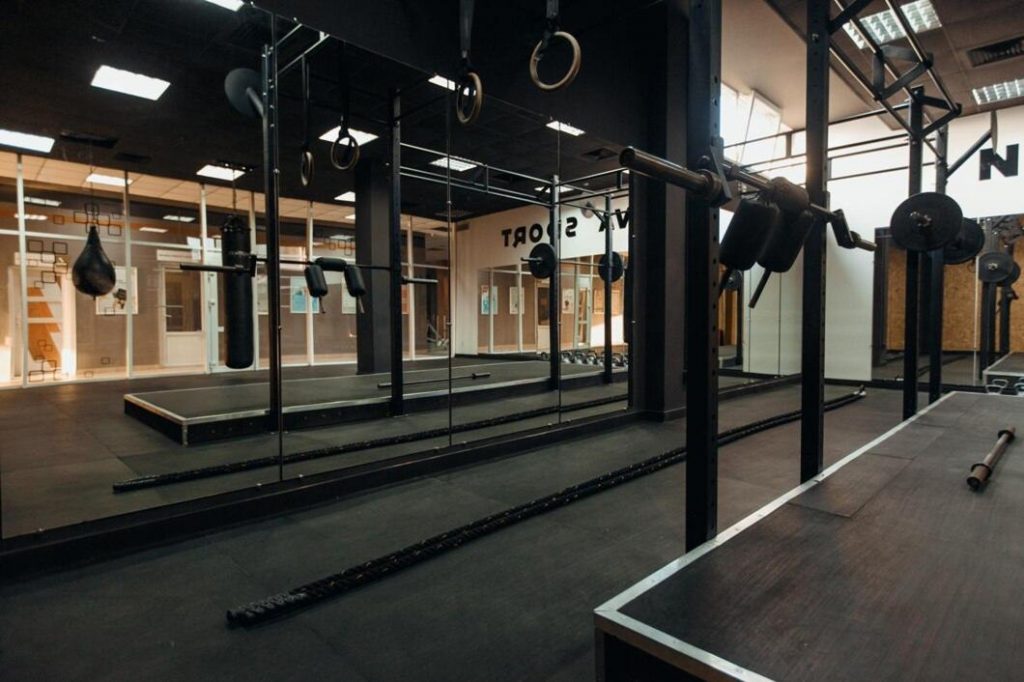 modern gym basement renovation in Edmonton